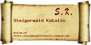 Steigerwald Katalin névjegykártya