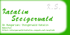 katalin steigerwald business card